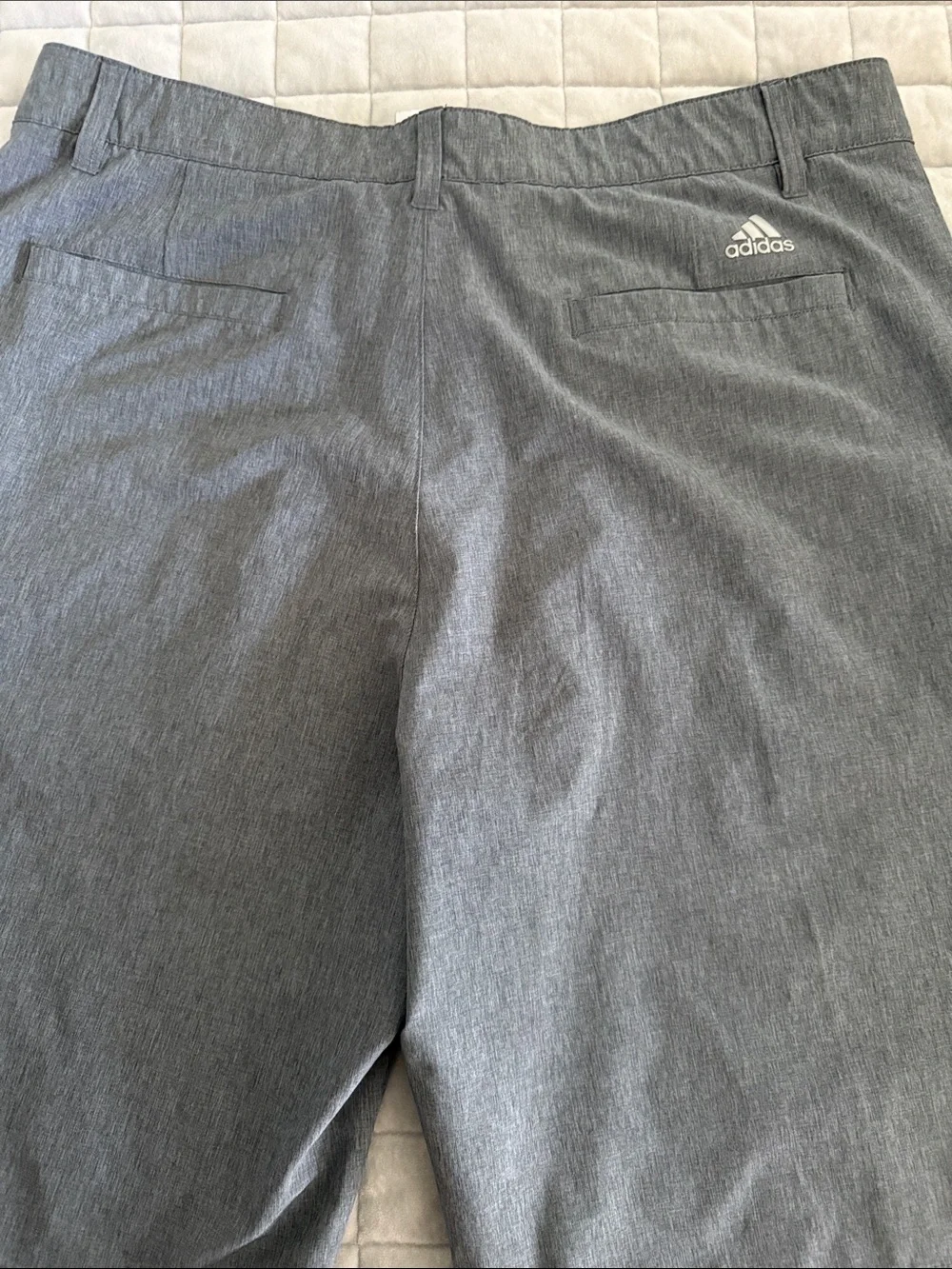 Adidas Men’s Light Gray Athletic Shorts with Subtle Heather